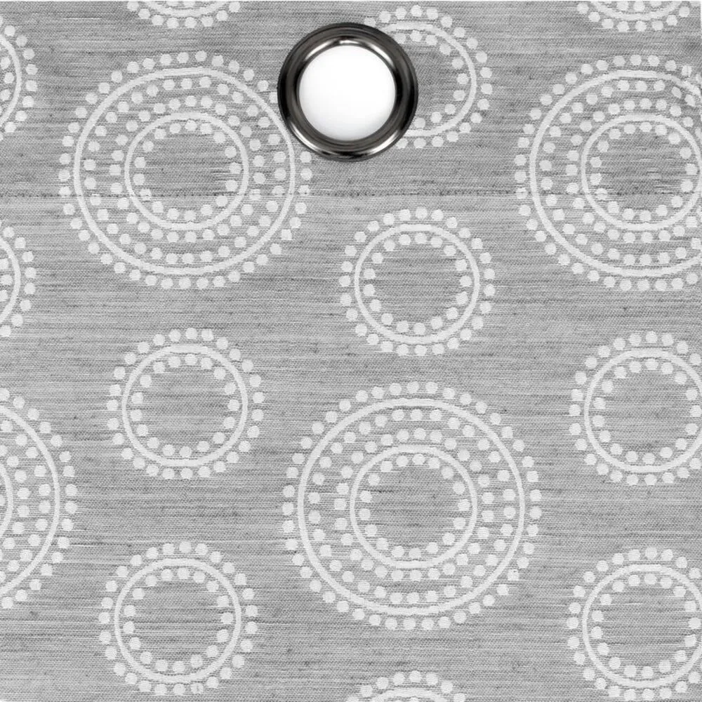 Achim Home Furnishing Constellation Jacquard Groomet Window Curtain Panel, Grey,